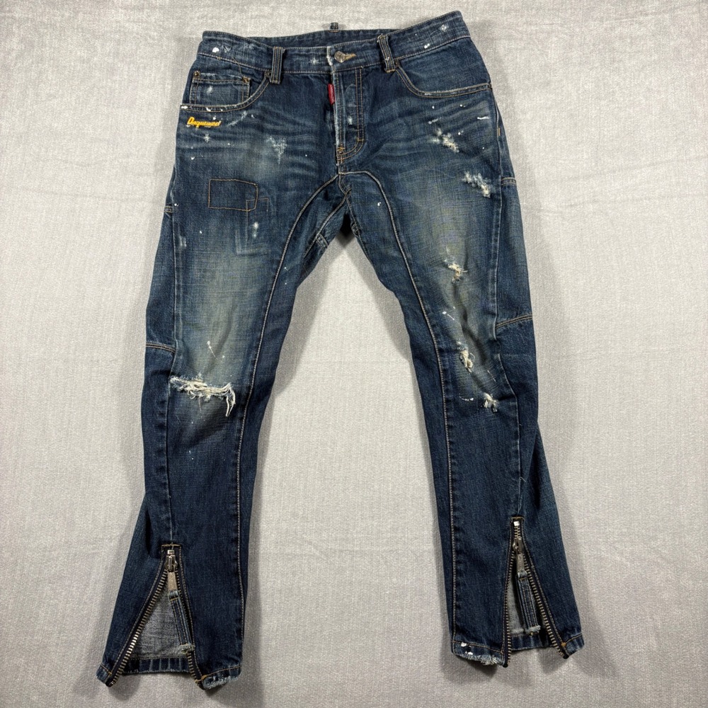 8 Seconds Mens Slim Fit Dark Wash Indigo Denim Jeans Size 28